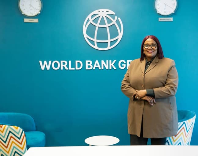 Jamarie at a World Bank engagement